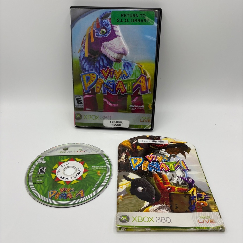 EX-LIBRARY Viva Pinata Xbox 360 Game Disc Manual Case ESRB E Microsoft complete